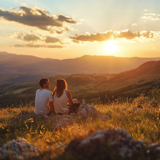 Paar an einem Sommer-Spot