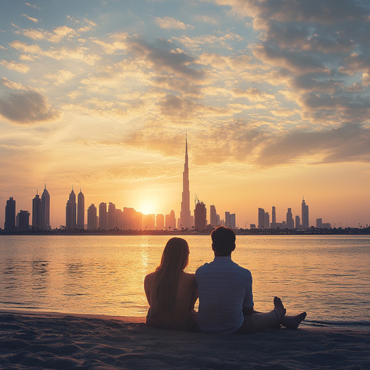 Paar an einem Sommer-Spot