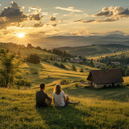 Paar an einem Sommer-Spot