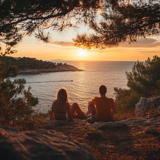 Paar an einem Sommer-Spot