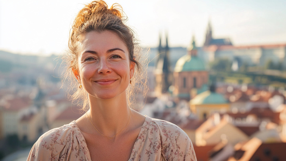 Lernende Frau aus Land in Alltagsumgebung