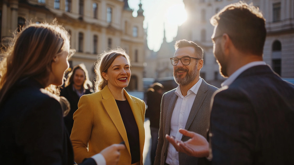 Business-Team im Gespr&auml;ch