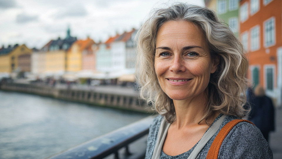 Lernende Frau aus Land in Alltagsumgebung