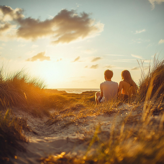 Paar an einem Sommer-Spot