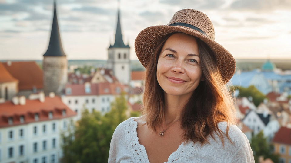 Lernende Frau aus Land in Alltagsumgebung