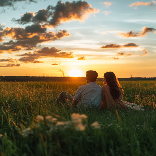 Paar an einem Sommer-Spot