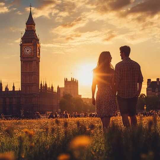 Paar an einem Sommer-Spot