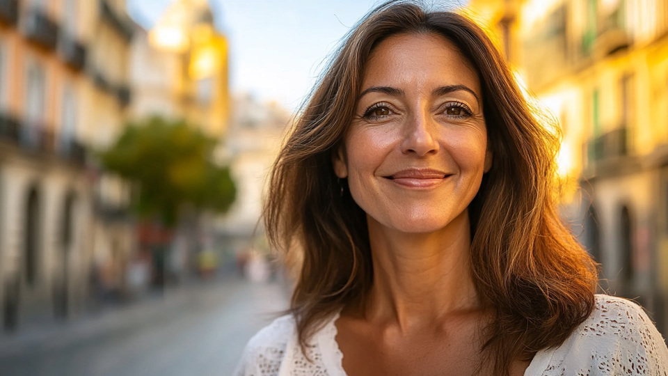 Lernende Frau aus Land in Alltagsumgebung