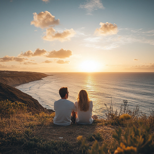 Paar an einem Sommer-Spot