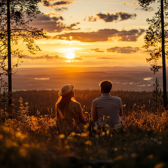 Paar an einem Sommer-Spot