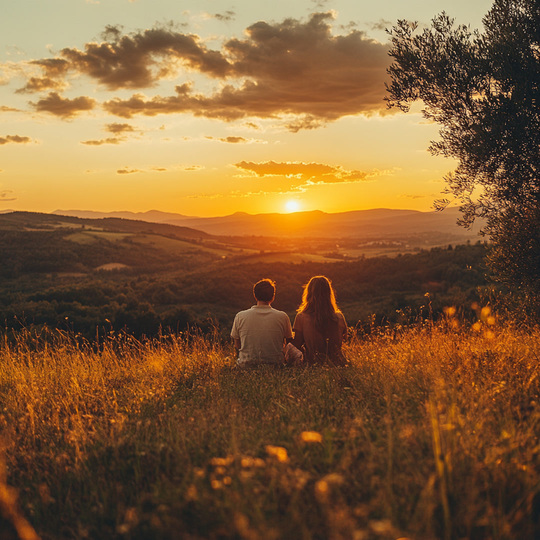 Paar an einem Sommer-Spot