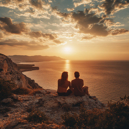 Paar an einem Sommer-Spot