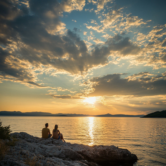 Paar an einem Sommer-Spot
