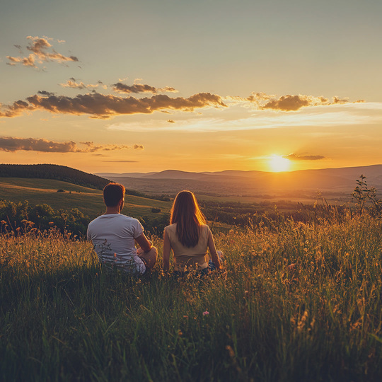 Paar an einem Sommer-Spot