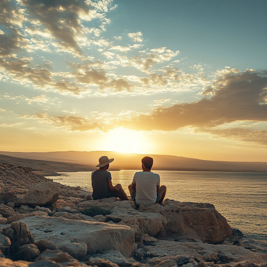 Paar an einem Sommer-Spot
