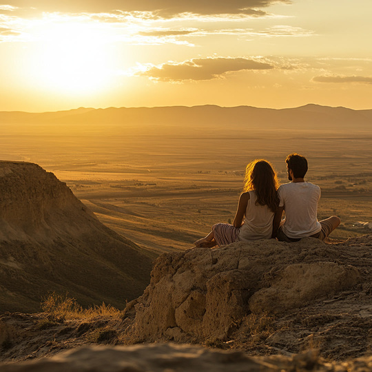 Paar an einem Sommer-Spot