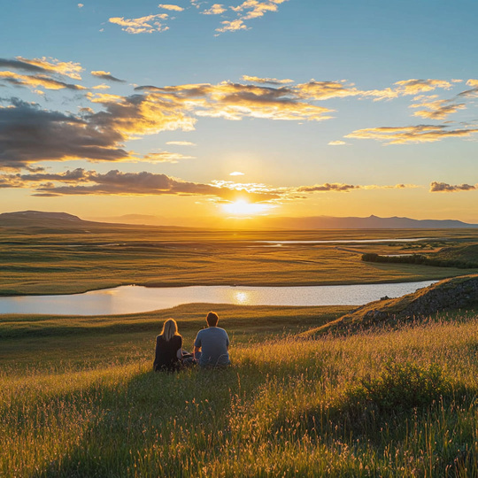 Paar an einem Sommer-Spot