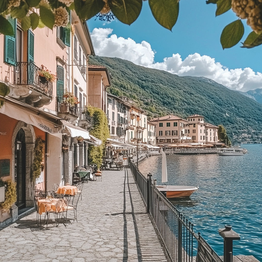 Dorf und Landschaft im Land