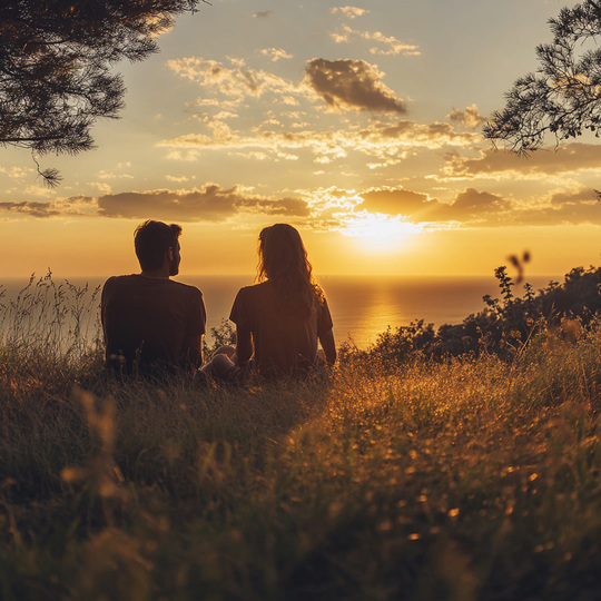 Paar an einem Sommer-Spot