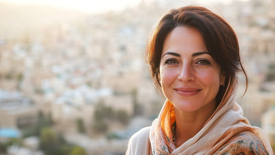 Lernende Frau aus Land in Alltagsumgebung