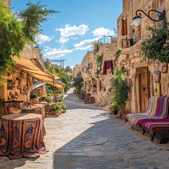 Dorf und Landschaft im Land