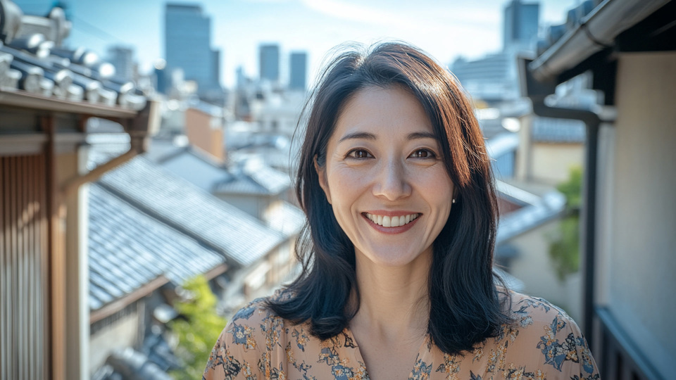 Lernende Frau aus Land in Alltagsumgebung