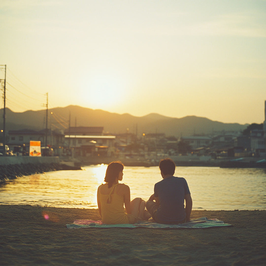 Paar an einem Sommer-Spot