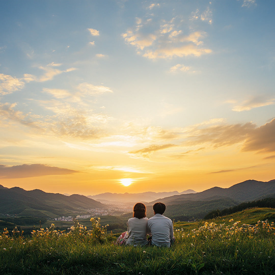 Paar an einem Sommer-Spot