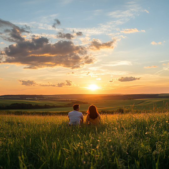 Paar an einem Sommer-Spot