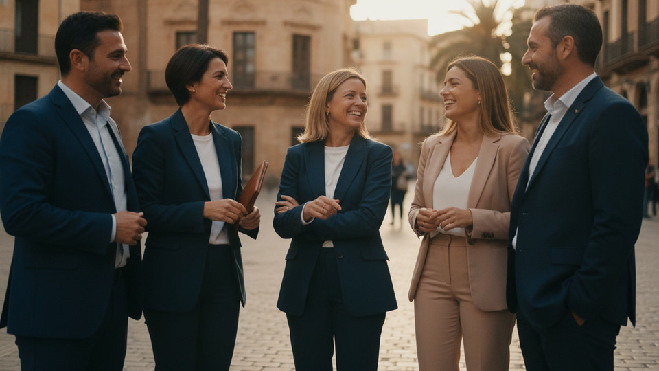 Business-Team im Gespr&auml;ch