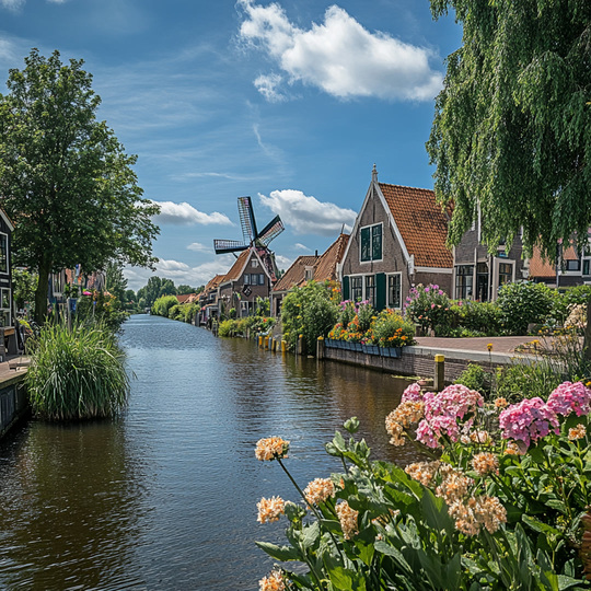 Dorf und Landschaft im Land