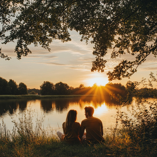 Paar an einem Sommer-Spot