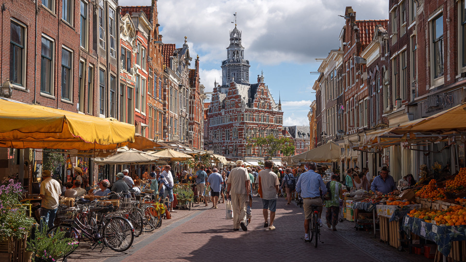Lebendige Marktszene aus dem Land