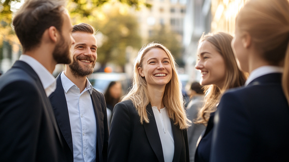 Business-Team im Gespr&auml;ch