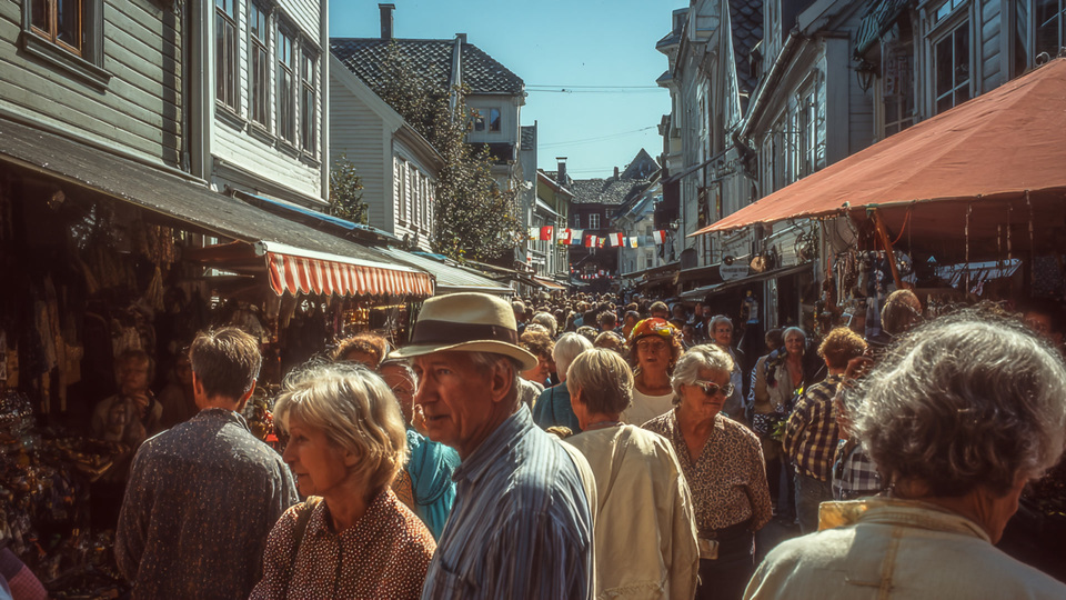 Lebendige Marktszene aus dem Land