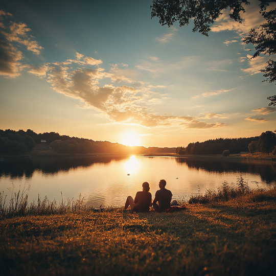 Paar an einem Sommer-Spot