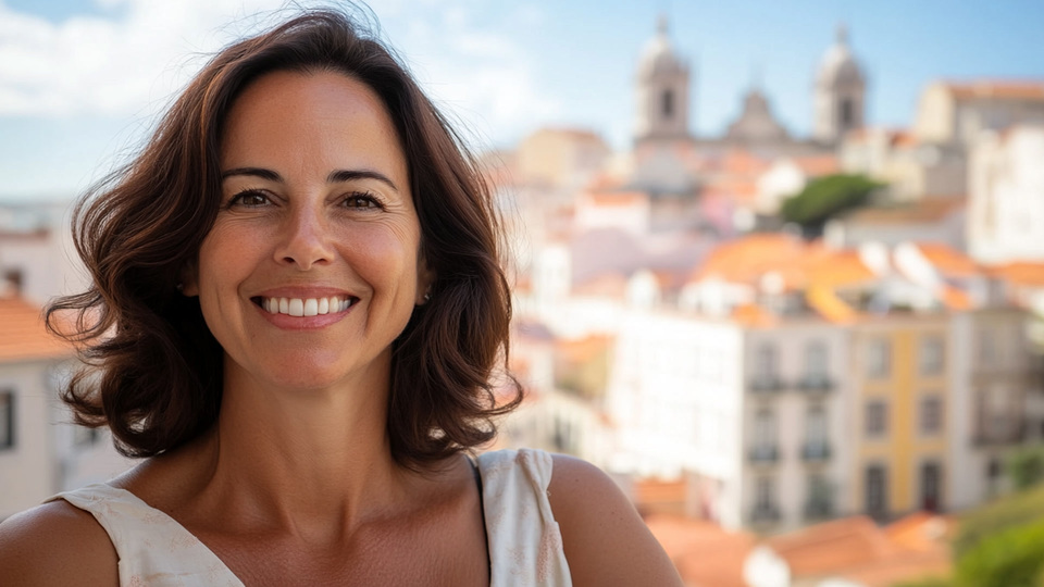 Lernende Frau aus Land in Alltagsumgebung