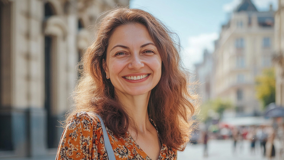 Lernende Frau aus Land in Alltagsumgebung