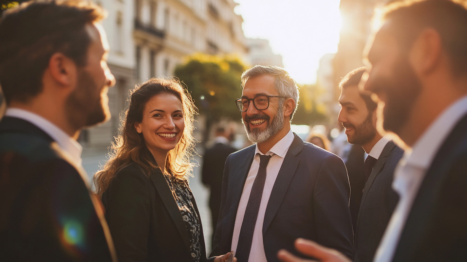 Business-Team im Gespr&auml;ch