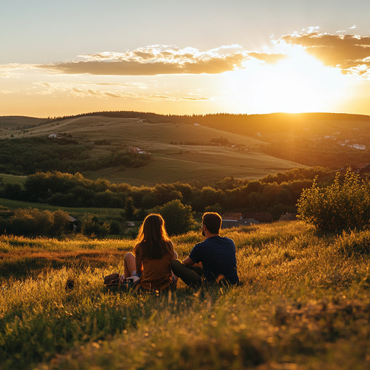 Paar an einem Sommer-Spot