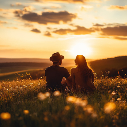 Paar an einem Sommer-Spot