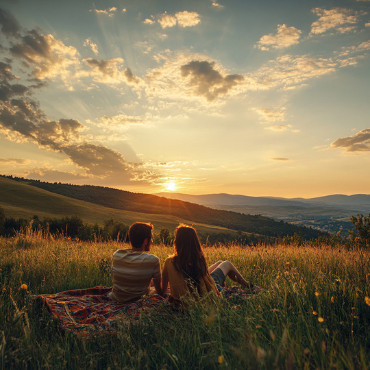 Paar an einem Sommer-Spot