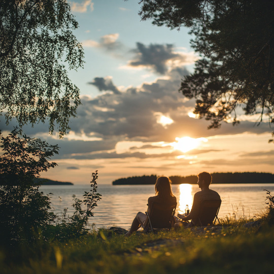 Paar an einem Sommer-Spot
