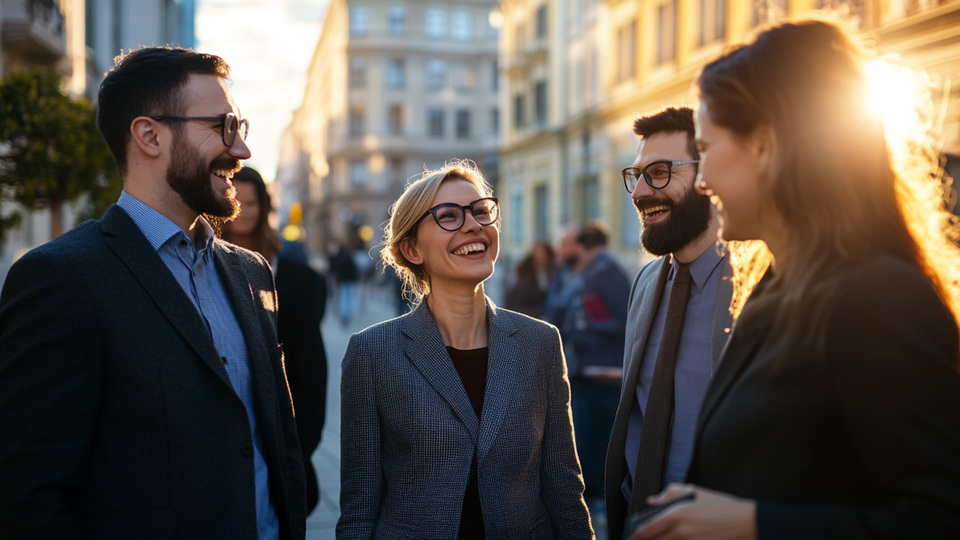 Business-Team im Gespr&auml;ch