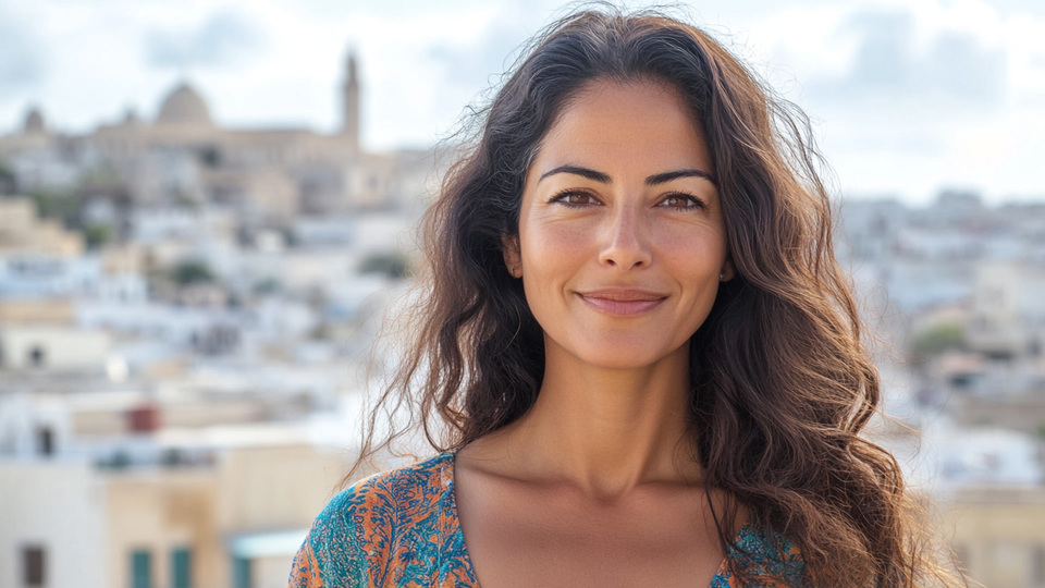 Lernende Frau aus Land in Alltagsumgebung