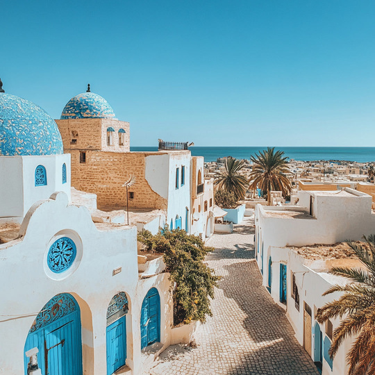 Dorf und Landschaft im Land