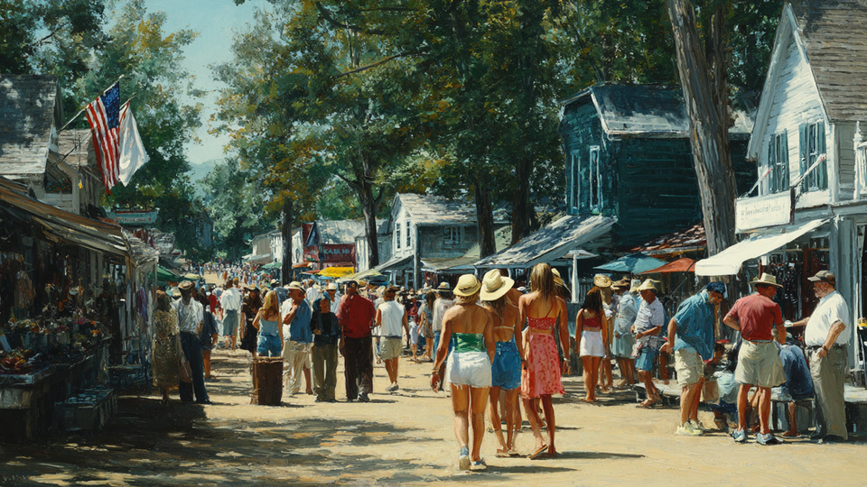 Lebendige Marktszene aus dem Land