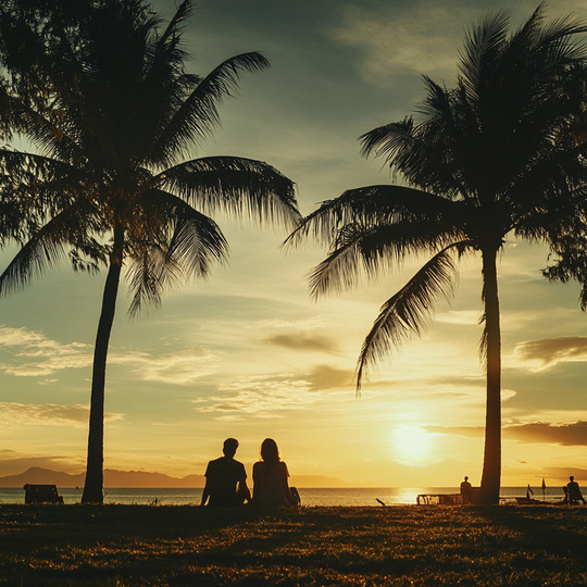 Paar an einem Sommer-Spot