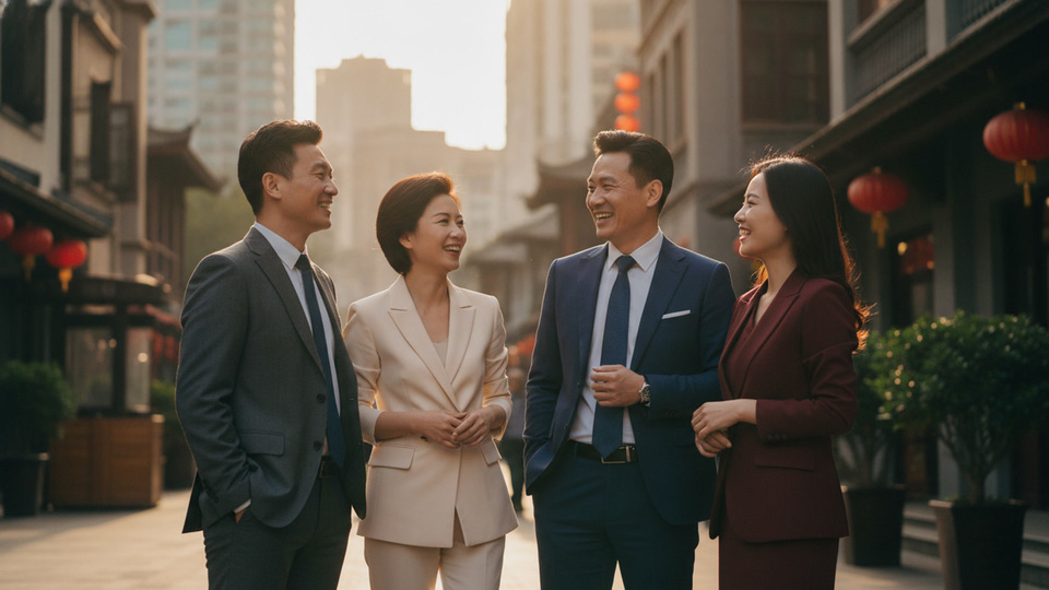Business-Team im Gespr&auml;ch