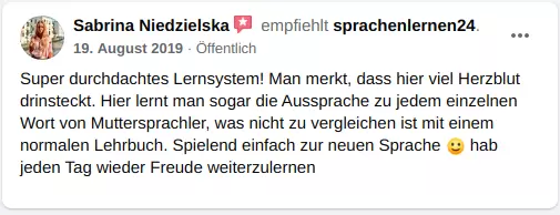 Bewertung für Sprachenlernen24 14